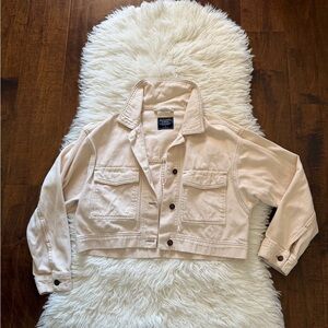 Abercrombie & Fitch Cream Cropped Jacket